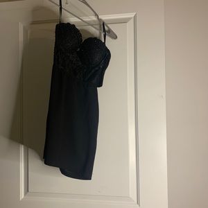 Black mini dress
